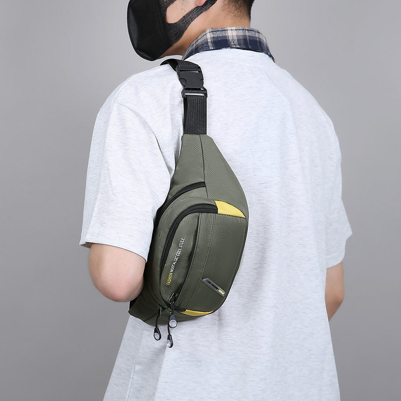 New men's waist bag Korean style casual multi-functional outdoor small crossbody bag chest bag sports wallet cross-border wholesale