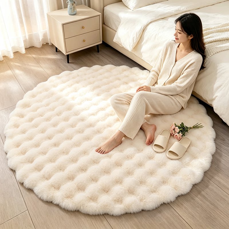 Carpet floor mat imitation rabbit plush bedroom bedside blanket bay window