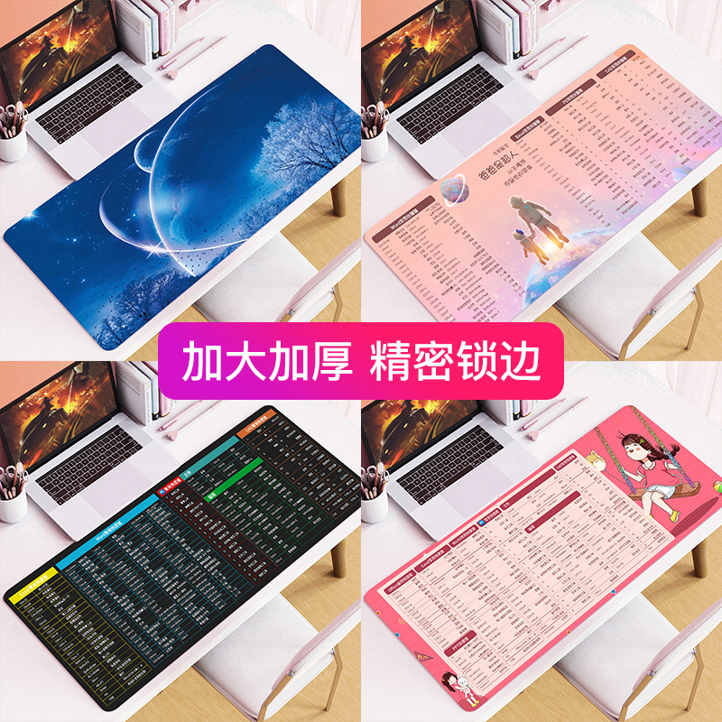 鼠标垫超大号女小号办公快捷键加厚键盘护腕软桌垫男桌面命令表格