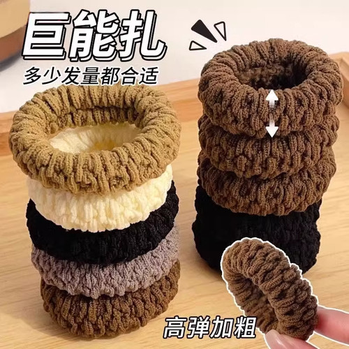 气质高弹力耐用无接缝头绳皮筋女扎头发圈扎马尾头饰发绳皮套不塌 - 图0