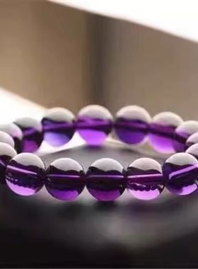 紫水晶手链男女款紫色水晶手串