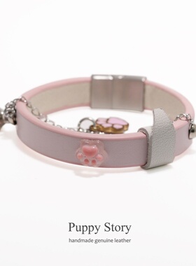 Puppy不说晚安 小狗choker狗爪小众流苏链条情侣手链甜酷少女饰品