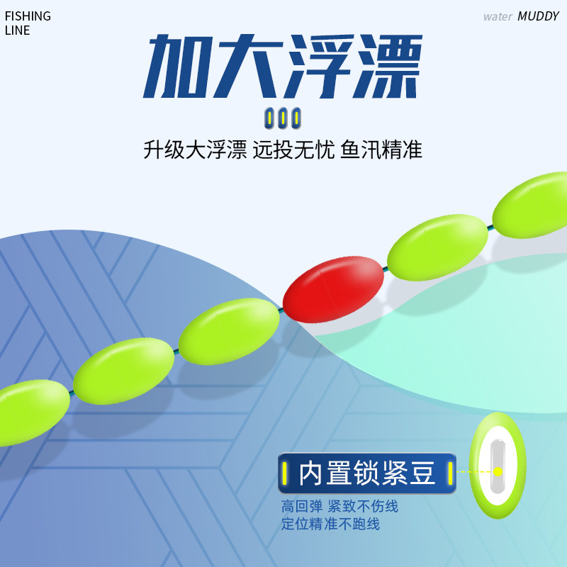 4卷送收纳盒双钩成品七星漂豆线组全套野钓鱼线套装小鱼醒目浮漂,淘宝优惠券,粉丝福利购,淘宝优惠卷