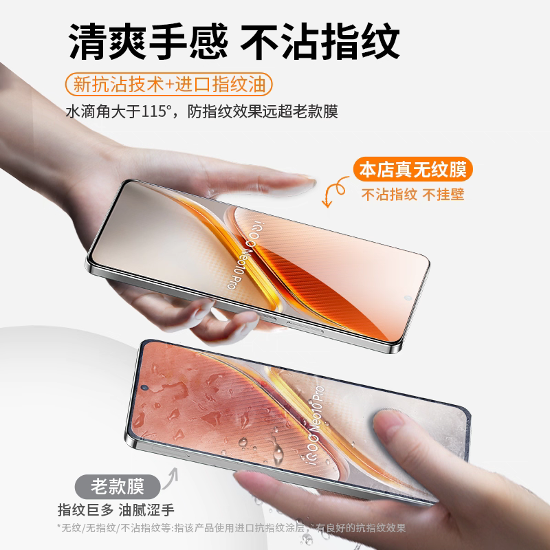 适用iQOOneo10pro钢化膜IQOO13手机膜neo9spro+新款neo8se竞速全屏6/5s活力12/11s/z9turbo防窥z10z8z7z6z5z3 - 图0