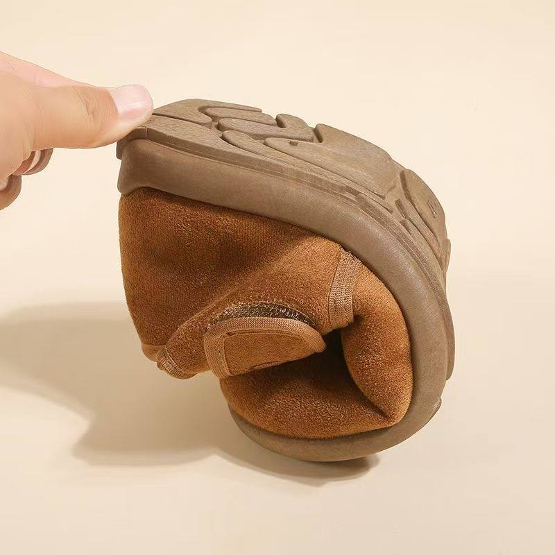 冬季加绒勃肯鞋女2025年乐福鞋豆豆棉鞋防水厚底平底毛绒舒适防滑,淘宝优惠券,粉丝福利购,淘宝优惠卷