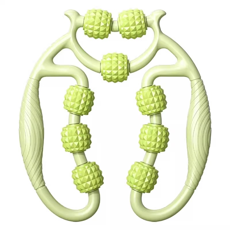 瘦腿神器环形夹腿小腿按摩滚轮滚轴泡沫轴狼牙棒肌肉拉伸放松腿部 - 图3