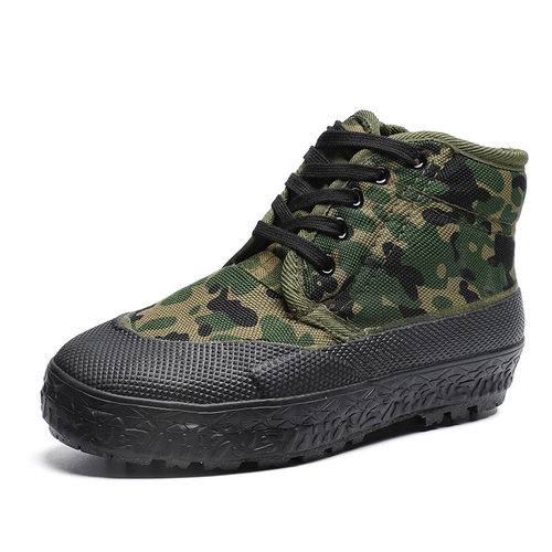 征峰解放鞋男冬季棉鞋劳保鞋工地胶鞋防滑耐磨加厚保暖高帮工作鞋 - 图3