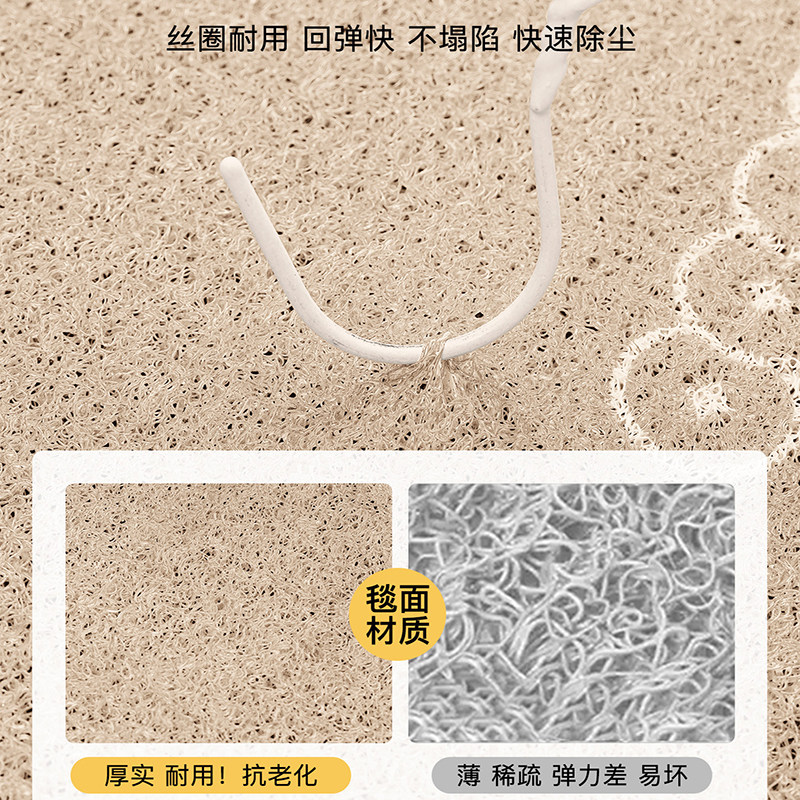 Cartoon silk circle entrance door floor mat scraping dust and anti-slip
