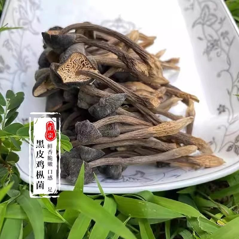 黑皮鸡枞菌干货500g云南特产新鲜无硫食用菌菇煲汤香蘑菇干鸡枞菌 - 图1