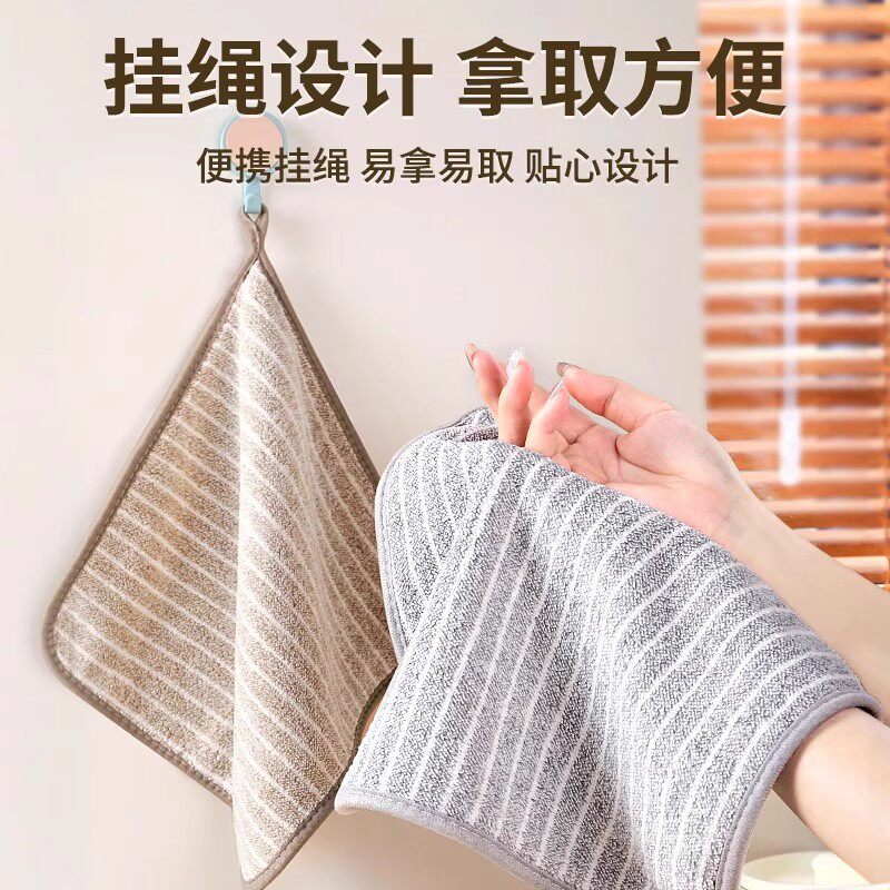 抹布加厚吸水不掉毛家用擦玻璃桌子擦地车厨房家务清洁洗碗巾 - 图3