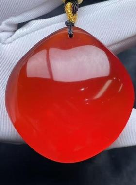 高品质鱼惊石青鱼石吊坠成品鱼石样式吊坠手工打磨精品红色水滴坠