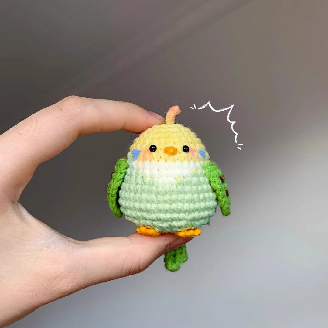 可爱小鹦鹉玩偶挂件毛线手工编织diy材料包钩针礼物打发时间解闷,淘宝优惠券,粉丝福利购,淘宝优惠卷
