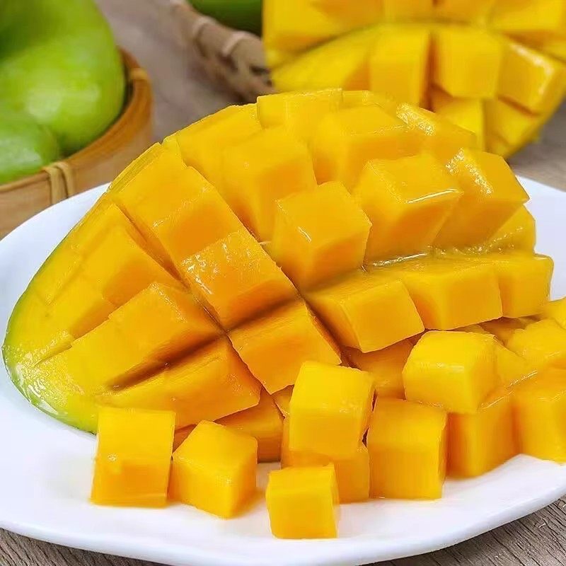 越南玉芒青皮芒果9斤新鲜现摘孕妇甜水果超甜应季大果整箱芒果10,淘宝优惠券,粉丝福利购,淘宝优惠卷