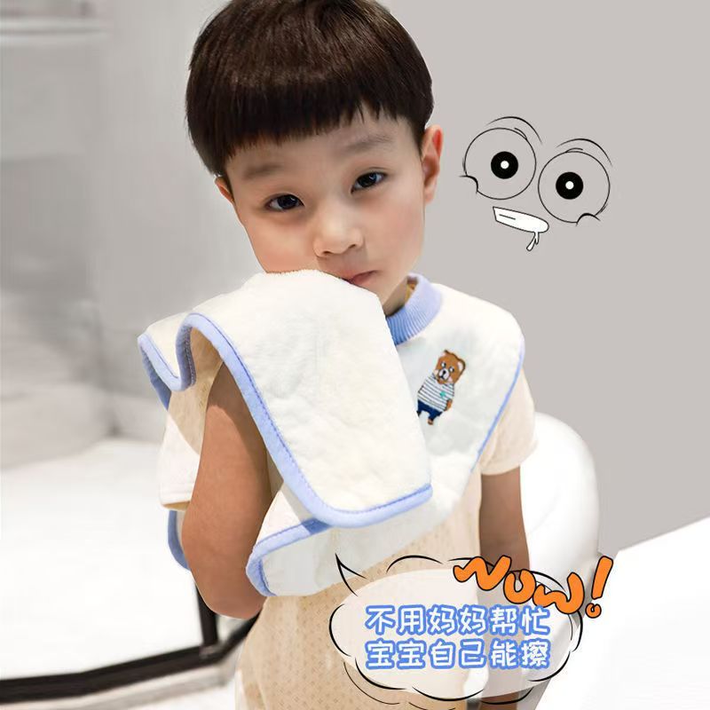 Waterproof children's washcloth single sided double sided cute embroidery