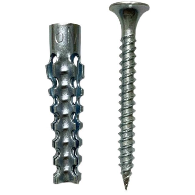 Iron expansion tube plug expansion screw new type iron expansion plug reinforced light metal expansion tube light brick 6 cm 8 mm