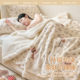Soft and breathable milk blanket with double warmth