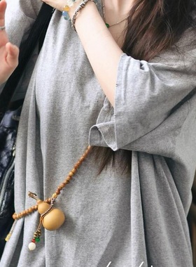 生万物大幂幂同款葫芦项链新款长款斜跨链条新中式卫衣链子颈链女