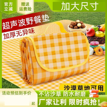 mat Picnic mat ຄວາມຊຸ່ມຊື້ນ-proof mat thickened ນອກ camping field picnic mat waterproof tent lawn ພາກຮຽນ spring outing mat Portable