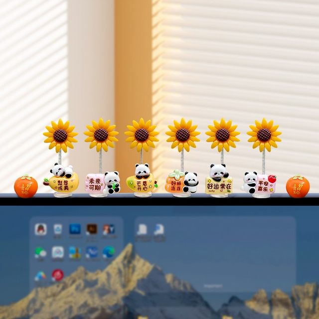 Computer screen monitor ornaments TV desk desk workstation decorative gadgets mood stabilizing artifact