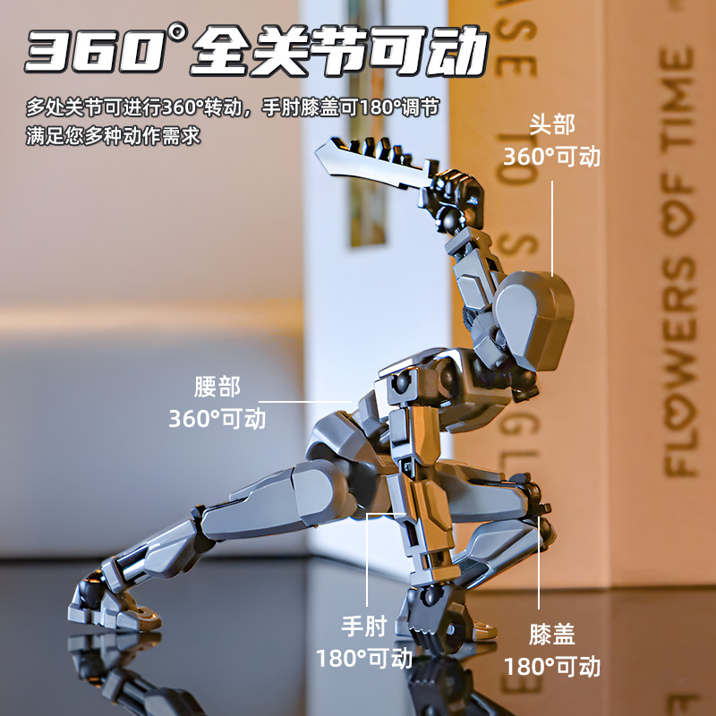 积木dummy儿童人偶多关节可动超3d打印萝卜小人幸运13男孩子玩具 - 图0