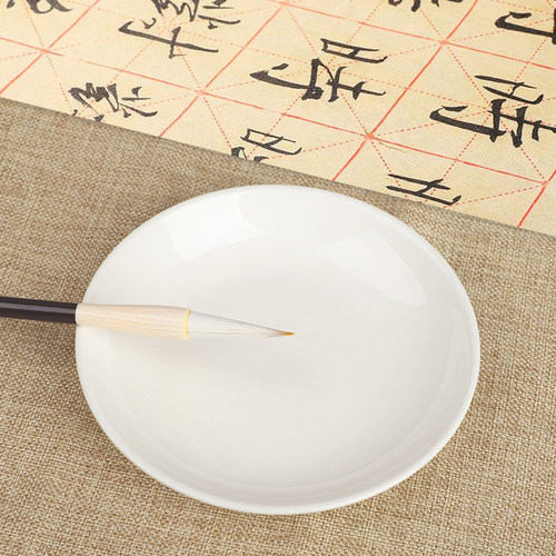 墨蝶墨碟国画调色盘书法调色瓷碟白盘子墨盘毛笔画画专用调色碟颜料白色小碟子陶瓷盘水碟画碟调色工具 - 图0