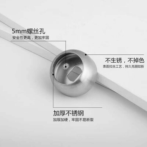 衣橱衣柜挂衣杆托衣杆底座不锈钢管座法兰座圆管家用五金固定配件 - 图0