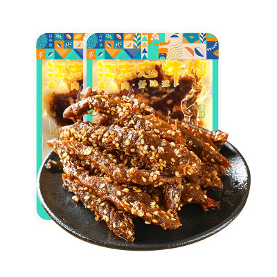 江志忠250g独立小包装麻辣五香牛肉干休闲零食四川特产香辣零添加