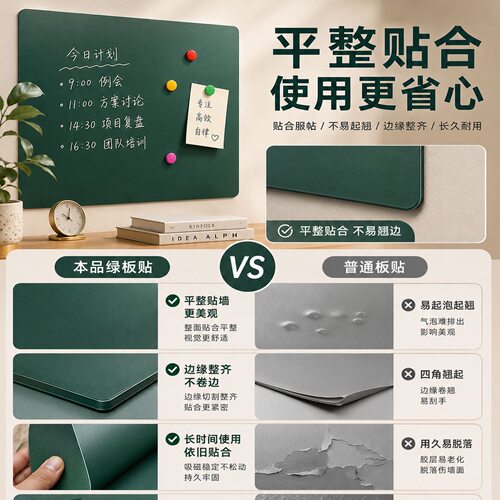 白板墙贴可移除磁性办公室在墙上儿童教学画板不伤墙磁吸家用小黑板贴玻璃磁力可擦白板贴支架办公白板写字板 - 图0