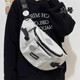 Sports waist bag 2025 new chest bag crossbody bag men's mobile phone bag dumpling bag shoulder bag large capacity multi-compartment