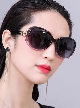 太阳镜女士防紫外线2025年新款墨镜女潮圆脸大脸显瘦眼镜偏光潮流