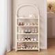 Creamy door entrance multi-layer shoe rack household storage rack simple small shoe rack entrance door cute storage rack creative