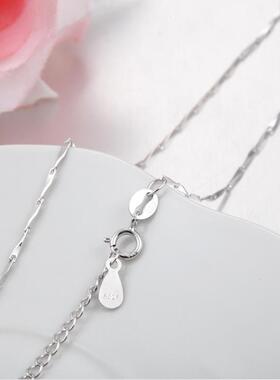 饰品银项链盒子十字水波元宝瓜子满天星女士细款纯银项饰S925配链