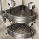 Bathroom storage rack no punching suction cup triangular basket