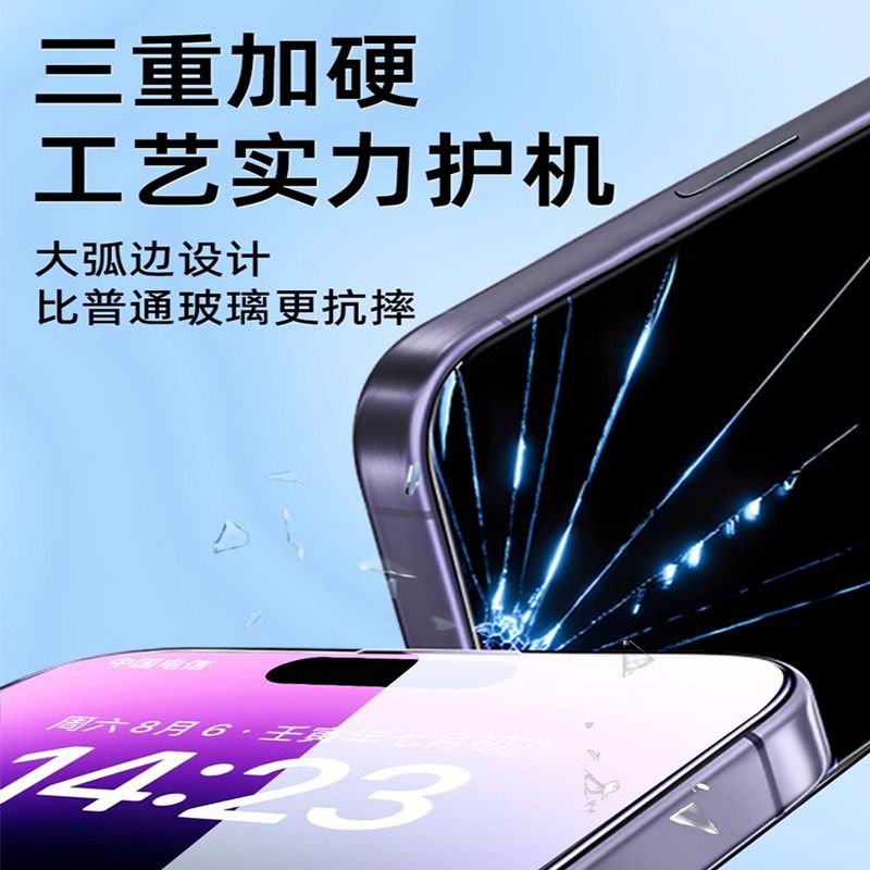 适用苹果13钢化膜iphone15promax防窥15pro手机膜新款14无尘仓xr全屏11高清贴膜x/xs防尘12p防偷窥覆盖防爆 - 图2