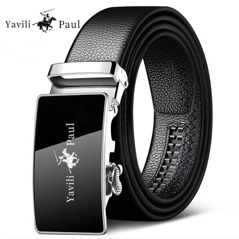 保罗厂家正品男士皮带腰带耐磨皮自动扣皮带商务中年时尚休闲裤带 - 图0