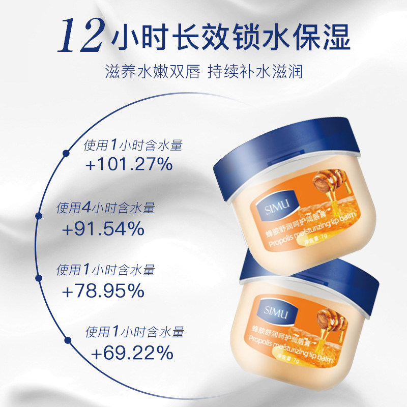 滋润润唇膏小罐防干裂唇膏保湿补水薄荷淡化唇纹嘴部保养膏便携女