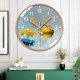Light luxury silent clock wall clock home fashion punch-free wall hanging quartz clock living room bedroom decoration clock atmospheric