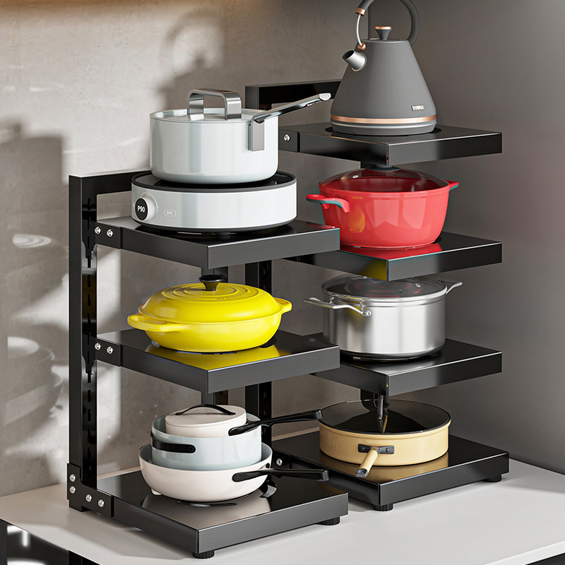 厨房置物架可调节多层锅架台面橱柜下水槽锅具收纳架水槽下省空间,淘宝优惠券,粉丝福利购,淘宝优惠卷