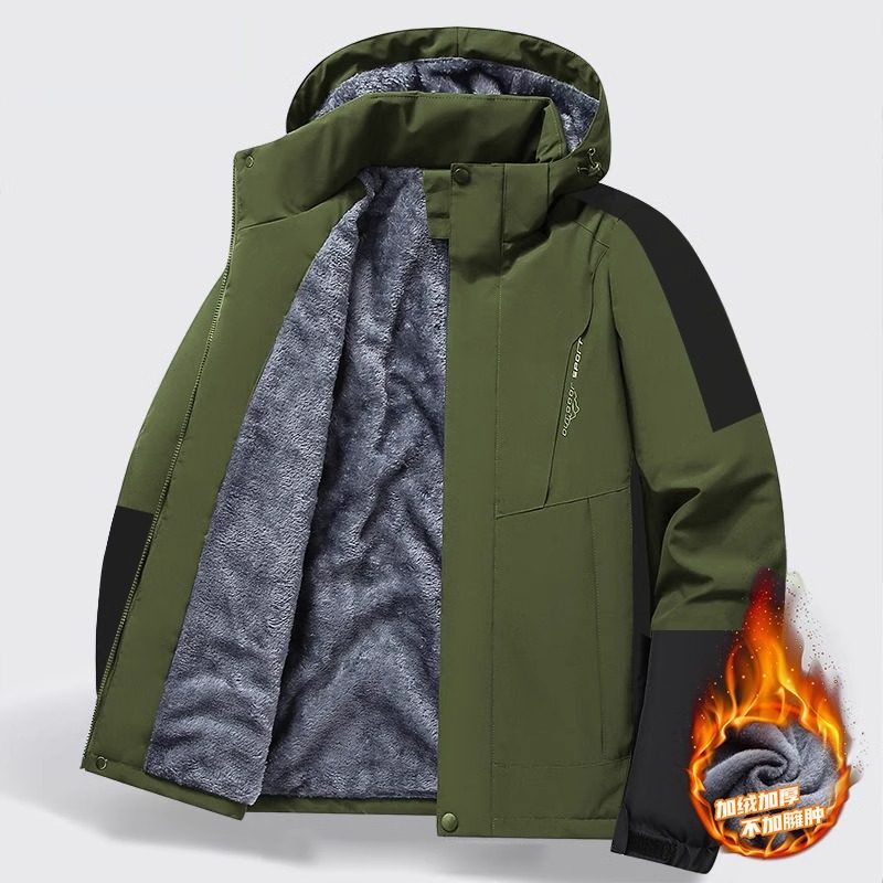 冲锋衣棉服男款加绒加厚防寒保暖防水防风工作厚外套棉衣袄子户外,淘宝优惠券,粉丝福利购,淘宝优惠卷