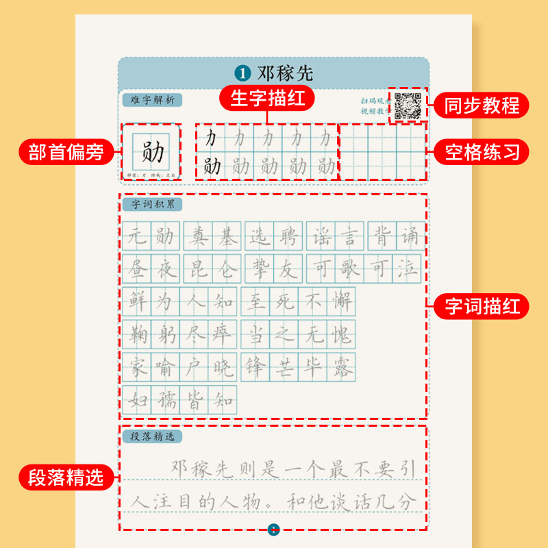 七八九年级语文字帖上册下册同步人教版初中生中文初一衡水体中文手写硬笔正楷初中钢笔古诗词练字帖中学生楷书临摹硬笔练字本神器 - 图2