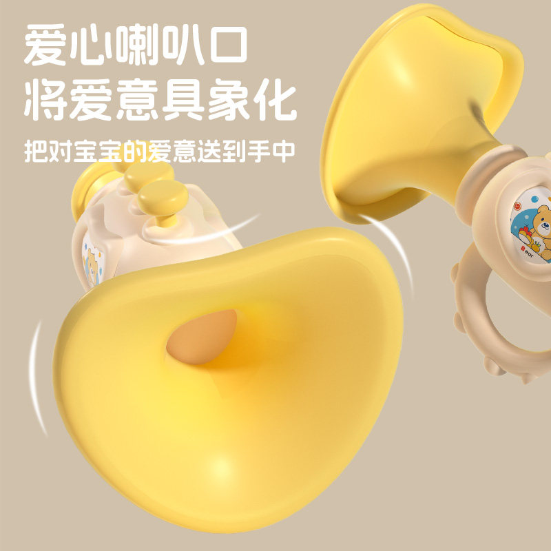 婴儿玩具小喇叭可吹硅胶儿童喇叭宝宝吹乐吹响乐器口琴吹哨子口哨