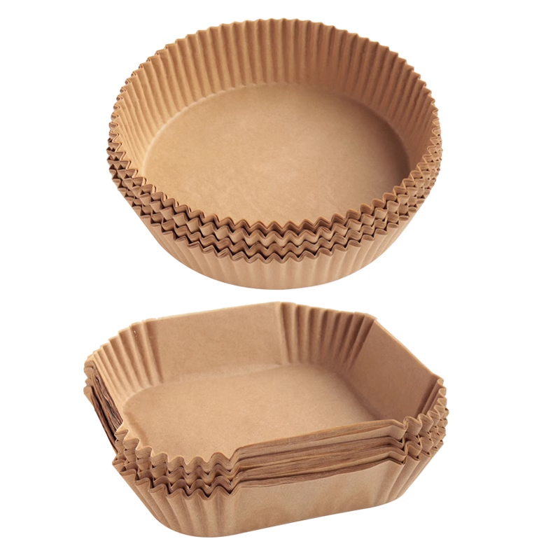 空气炸锅专用纸烤盘吸油纸垫纸家用硅油纸锡纸碗烘焙圆形方形烘培-图3
