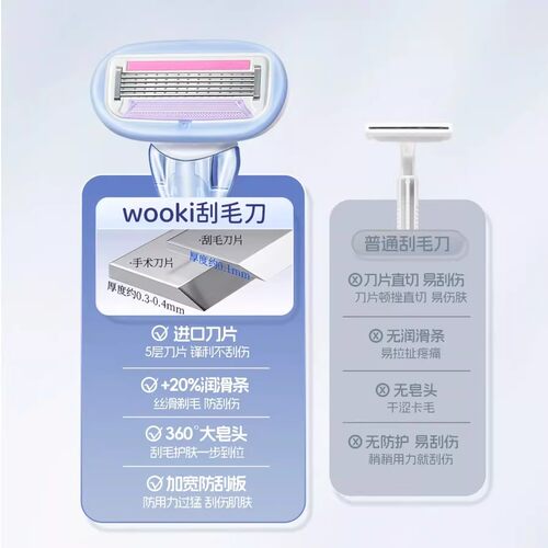刮毛刀女生专用刮腋毛脱毛神器私密处便携安全型剃毛女士不留黑点 - 图3