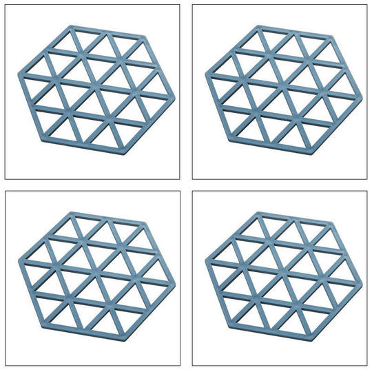 Hexagonal Nordic dining table insulation pad anti-scalding placemat 2 shapes and colors random