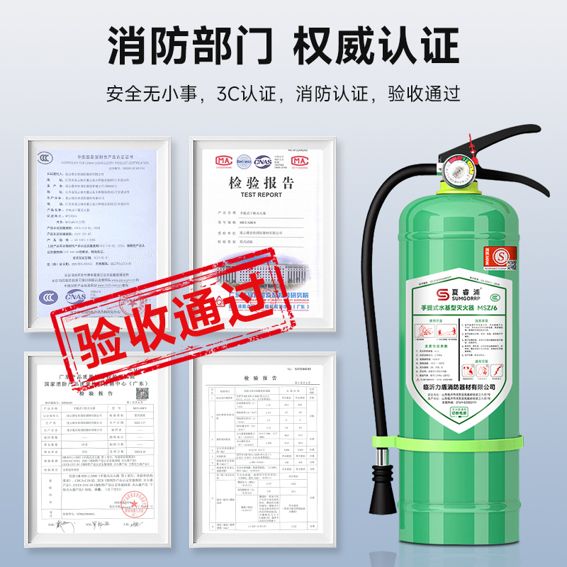 3升水基型灭火器家用商用店用3l6l9l25l45l泡沫高温消防车用手提 - 图1