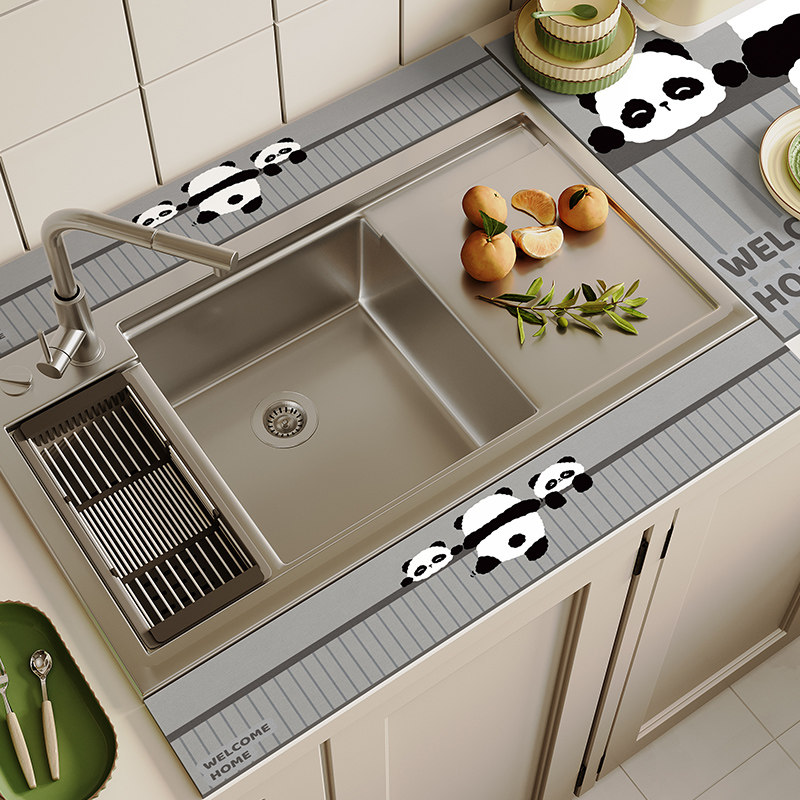 厨房沥水垫吸水垫长条窄边水龙头浴室杯垫卫生间台面硅藻泥挡水条,淘宝优惠券,粉丝福利购,淘宝优惠卷