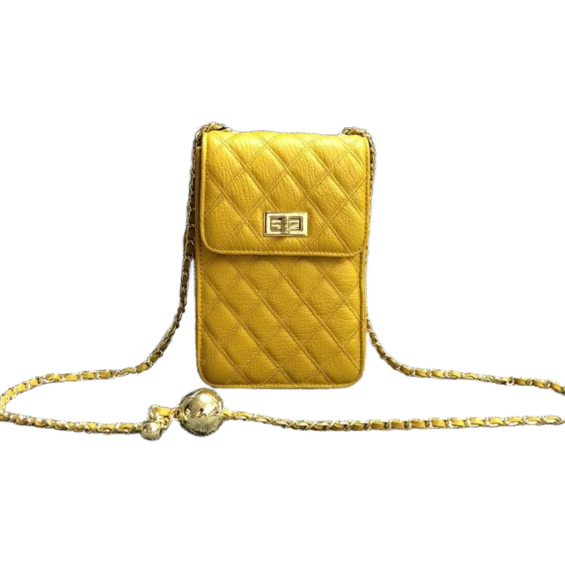 小众新品真皮女包韩版百搭时尚头层牛皮锁扣链条单肩简约小手机包,淘宝优惠券,粉丝福利购,淘宝优惠卷