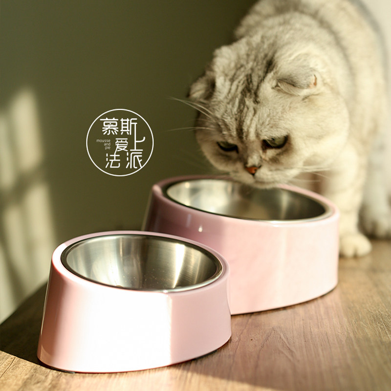 慕斯爱上法派Super休普304不锈钢防滑倾斜猫狗碗保护颈椎宠物食盆,淘宝优惠券,粉丝福利购,淘宝优惠卷