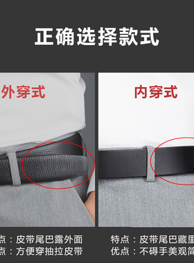 不锈钢皮带头内穿外穿