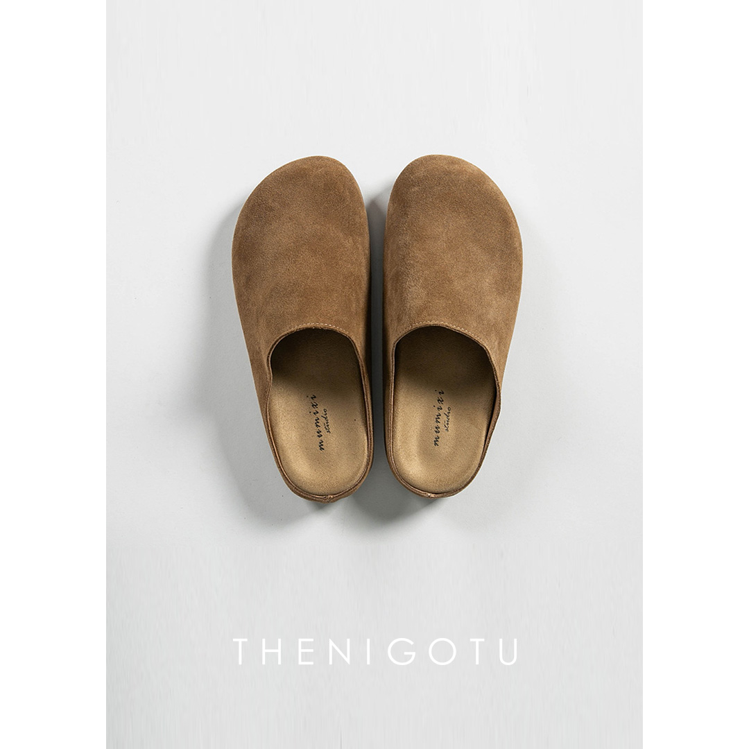 DOROTHY丨厚底小土豆包头勃肯拖鞋女丑萌家居外穿全包懒人一脚蹬 - 图1